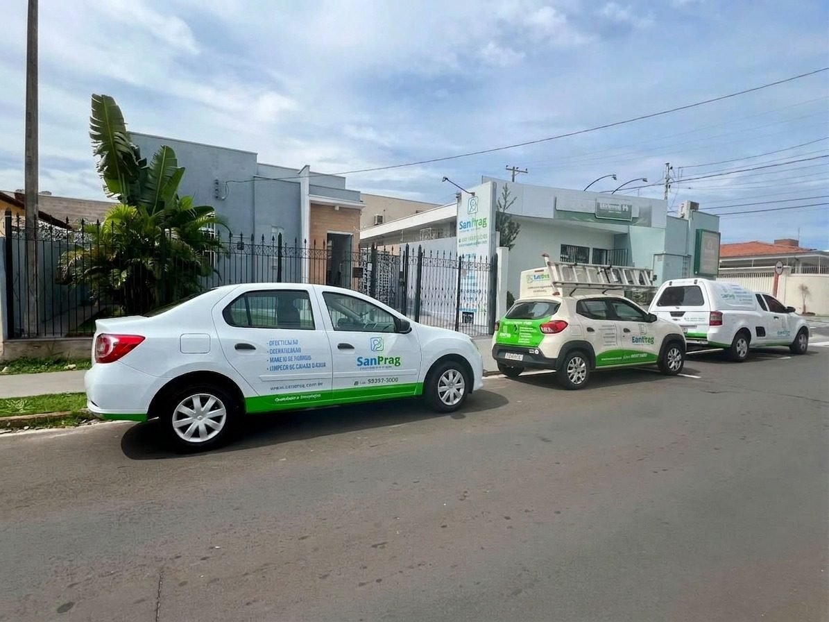 Sede e frota da SanPrag no Centro de São Carlos